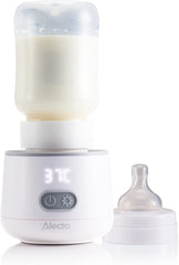 Alecto Flessenwarmer - Draagbare Baby Flessenwarmer voor Onderweg en Thuis - Geschikt voor vrijwel alle Babyflessen - Draadloos - BW1000 - Wit •