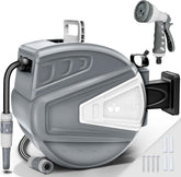 Wandslangenbox - Tuinslanghaspel - Tuinslang met haspel - 20 meter - Grijs