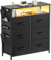 Commode - Dressoir - Ladekast - 87x80x30 cm - Zwart - HLONONE