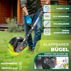 MASKO® Grastrimmer op accu - Bosmaaier - Grijs