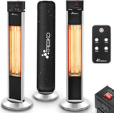 Terrasverwarmer - Infrarood Verwarming - Elektrisch - Heater - 2000W - Zilver - TRESKO®