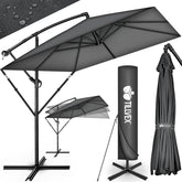 Tillvex® Parasol - Rechthoekig - 235x235cm - Verstelbaar - Antraciet