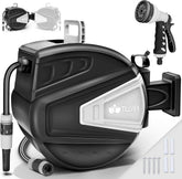 Wandslangenbox - Tuinslanghaspel - Tuinslang met haspel - 20 meter - Zwart