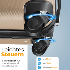 Kofferset - 3 delig - Trolley - Reiskofferset - Beige - KESSER®