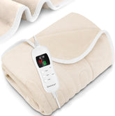 KESSER® Elektrische deken van pluche, 200 x 180 cm, bruin, TÜV SÜD GS-getest, elektrische warmtedeken met timer, automatische uitschakeling, knuffeldeken, deken, 9 temperatuurniveaus, wasbaar tot 40