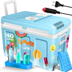 Koelbox Elektrisch – 12V en 230 volt - Coolbox - Frigobox - 40L – Blauw