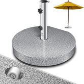 KESSER® Parasolvoet op wielen - Graniet 30kg - Ø16mm-Ø48mm - Grijs