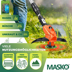 MASKO® Grastrimmer op accu - Bosmaaier - Oranje