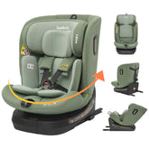 Autostoel - Isofix Autostoeltje - 0-12 jaar - Groen - Jovikids