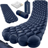 Luchtbed - 1 Persoons - Camping matras - Opblaasbed - Blauw - KESSER®