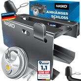 MASKO® Aanhangerslot met scharniersysteem - Diefstalbeveiliging - Antraciet