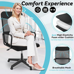 Ergonomische Bureaustoel - Office Chair - Gamestoel - Volwassenen - Zwart •