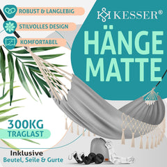 Kesser® Hangmat - Belastbaar tot 300kg - 320x150cm - Grijs