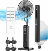 KESSER® Ventilator staand - Statiefventilator - Mist Ventilator - Zwart