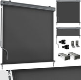 Tillvex® Klemluifel - Balkonluifel - Zonwering - 140x250cm - Antraciet