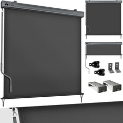 Tillvex® Klemluifel - Balkonluifel - Zonwering - 140x250cm - Antraciet