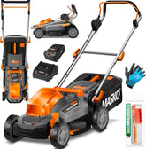 MASKO® Elektrische grasmaaier - Grastrimmer - 37cm - Grijs •