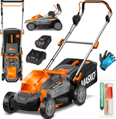 MASKO® Accugrasmaaier - Grastrimmer - 37cm - tot 600 m² - Grijs