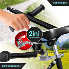 KESSER® Fietsaanhanger - Transportaanhanger - Max. 60kg - Rood •