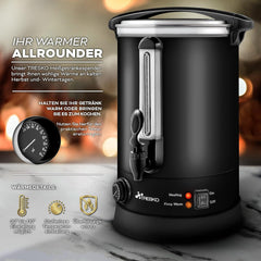 Weckketel - Inmaakketel - Gluhweinketel - 10L - Zwart - TRESKO® •