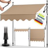 Klemluifel - Balkon luifel - Verticale luifel - 400 cm - Taupe - Tillvex®