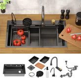 Spoelbak - Wasbak - Keuken - RVS - 80x46 cm - Antraciet - ML-Design