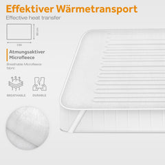 Elektrische onderdeken - Warmtedeken - 1 persoons - 80x190 cm - Wit - Sinnlein®