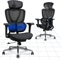Ergonomische Bureaustoel - Office Chair - Gamestoel - Volwassenen - Zwart - C5B AIR - FLEXISPOT