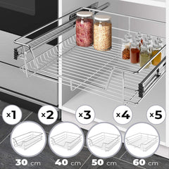 Keukenlade - Telescopische lade - 50 cm - RVS - Jago
