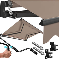 Luifel - Zonnescherm - 250x200cm - Taupe - KESSER®