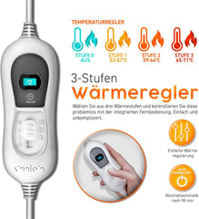 Warmtekussen - Nek en schouder - 3 temperatuurstanden - Beige - Sinnlein®