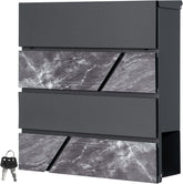 Brievenbus - Wandbrievenbus - 37x36,5x11 cm - Antraciet - ML-Design