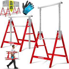 MASKO® Schraag - Telescopisch Werkbok - Hoogte verstelbaar - Rood