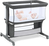 Ledikant - Babybed - 3 in 1 - Verstelbaar - Inklapbaar - Donkergrijs