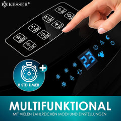 KESSER® 4in1 Mobiele airconditioning - Luchtontvochtiger - Zwart