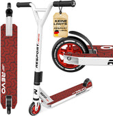 Stuntstep - Voor kinderen en volwassenen - Vouwbaar - Wit/Rood - RE:SPORT