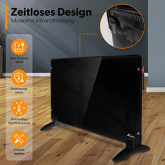 Convectorkachel - Elektrisch - Kachel - Heater - Verwarming - Zwart - TRESKO