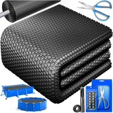 KESSER® Zwembad zonnezeil - Afdekzeil - 300x200cm - Zwart