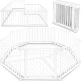 KIDUKU® XXL Babybox - Grondbox - Speelbox - Kinderbox - 7,2m - Wit