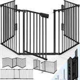 Veiligheidshek - Haardscherm - Hondenhek - 180 cm - Zwart - KIDUKU®