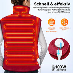 Sinnlein® Verwarmde bodywarmer - Verwarmd vest - Rood