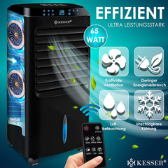 KESSER® 4in1 Mobiele airconditioning - Luchtontvochtiger - Zwart
