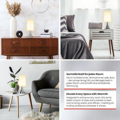 Tafellamp - Bureaulamp - Tafellamp slaapkamer - Wit