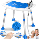 KESSER® Douchekruk - Douchestoel - Verstelbaar - Antislip - Blauw