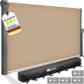 Windscherm uittrekbaar - Oprolbaar - Uitschuifbaar - Camping - 160x300 cm - Taupe - Tillvex®