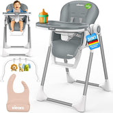 Kinderstoel - Babystoel - Verstelbaar - 0-36 maanden - Grijs - KIDUKU