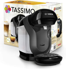 Bosch Tassimo Style TAS1102 Koffiezetapparaat, 70 dranken, volautomatisch, geschikt voor alle kopjes, ruimtebesparend, 1400 W, zwart