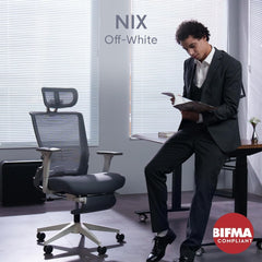 Ergonomische Bureaustoel - Office Chair - Gamestoel - Volwassenen - Grijs - OS1G - FLEXISPOT