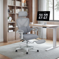 Ergonomische Bureaustoel - Office Chair - Gamestoel - Volwassenen - Grijs - OC4WG - FLEXISPOT