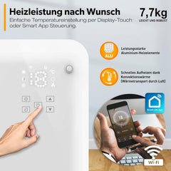 Convectorkachel - Elektrisch - Kachel - Heater - Verwarming - Wit - 2000W - TRESKO